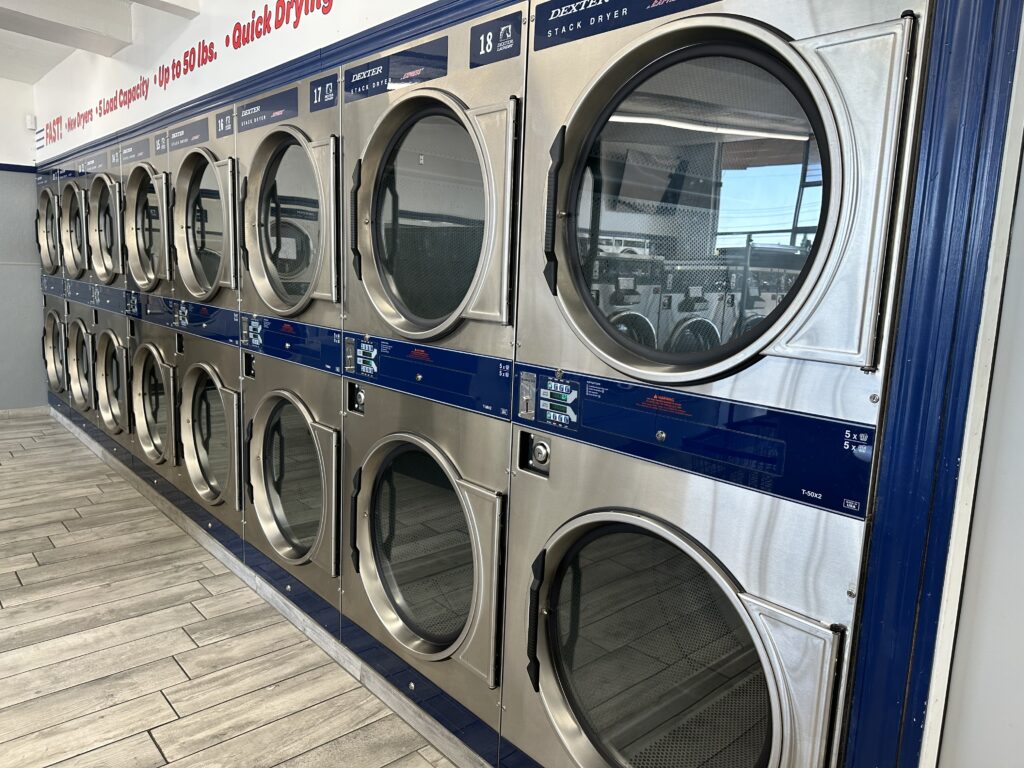 wall of dryers